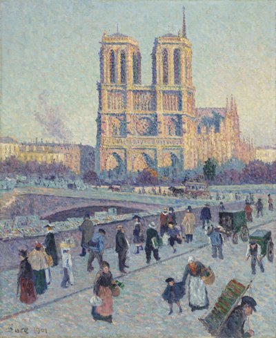 De Quai Saint-Michel en Notre-Dame door Maximilien Luce